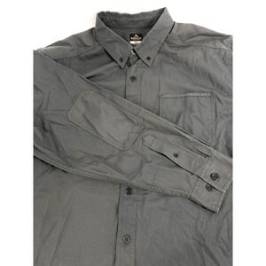 New! Ridgecut Toughwear Dark Gray Renforced Long Sleeve Work Shirt Size 2XL